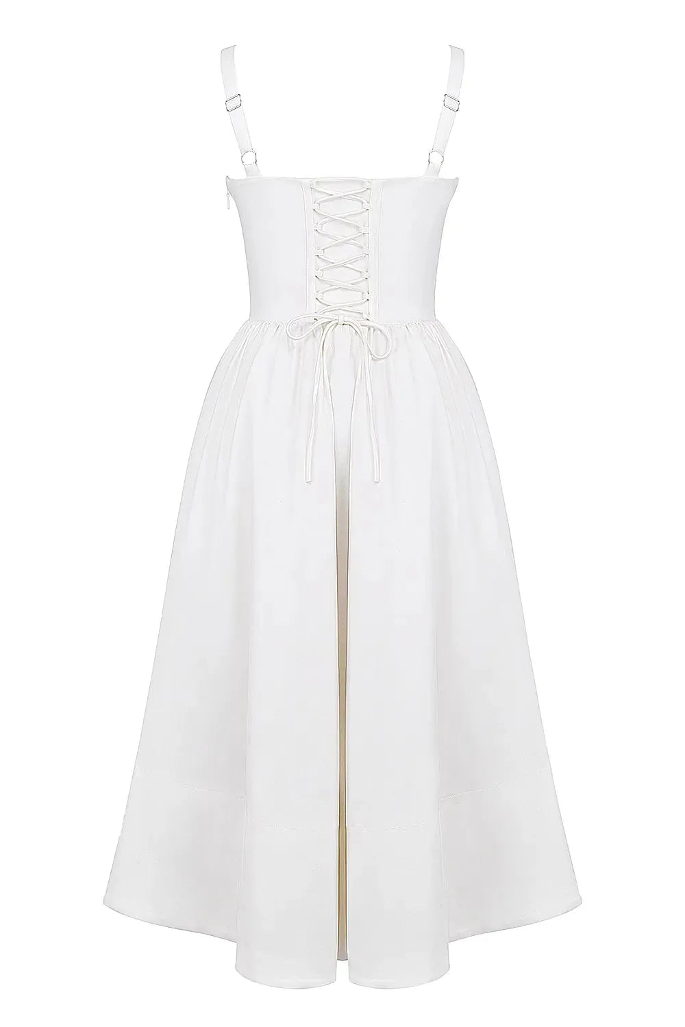 Vestido Midi Modelador Branco - Modelo Aghata