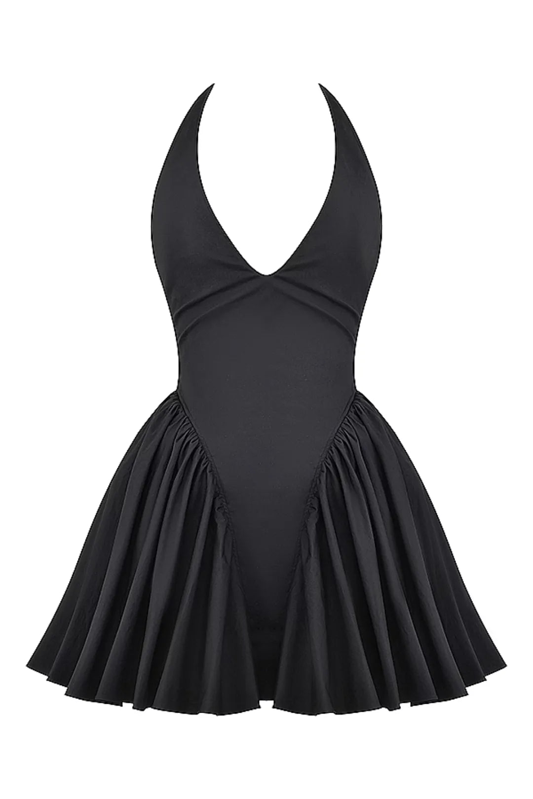 Vestido Curto Modelador Preto Com Alça Vintage Modelo Georginna