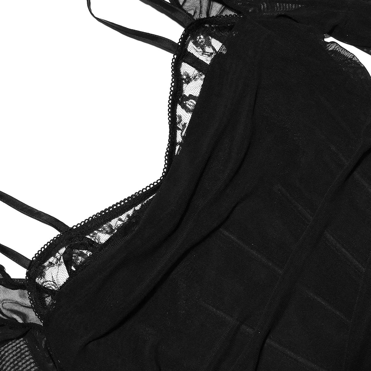 Vestido Longo Com Renda - Corpete