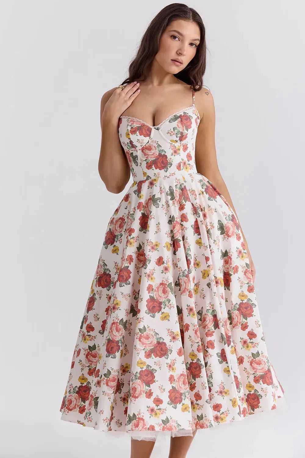 Vestido Midi Modelador Com Forro em Tule - Mademoiselle