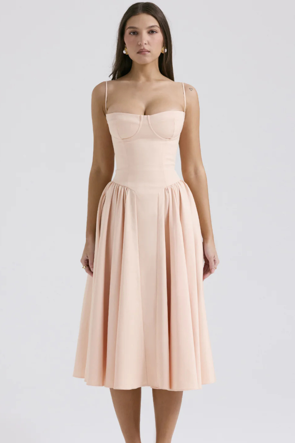 Vestido Midi Slim Modelador - Modelo Yang