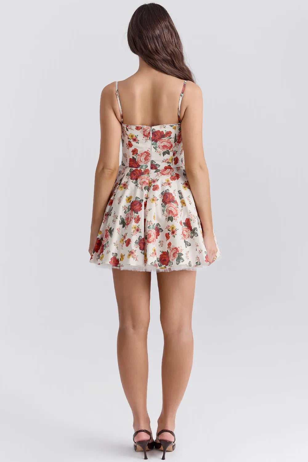 Vestido Curto Floral Modelador Com Forro - Cloe