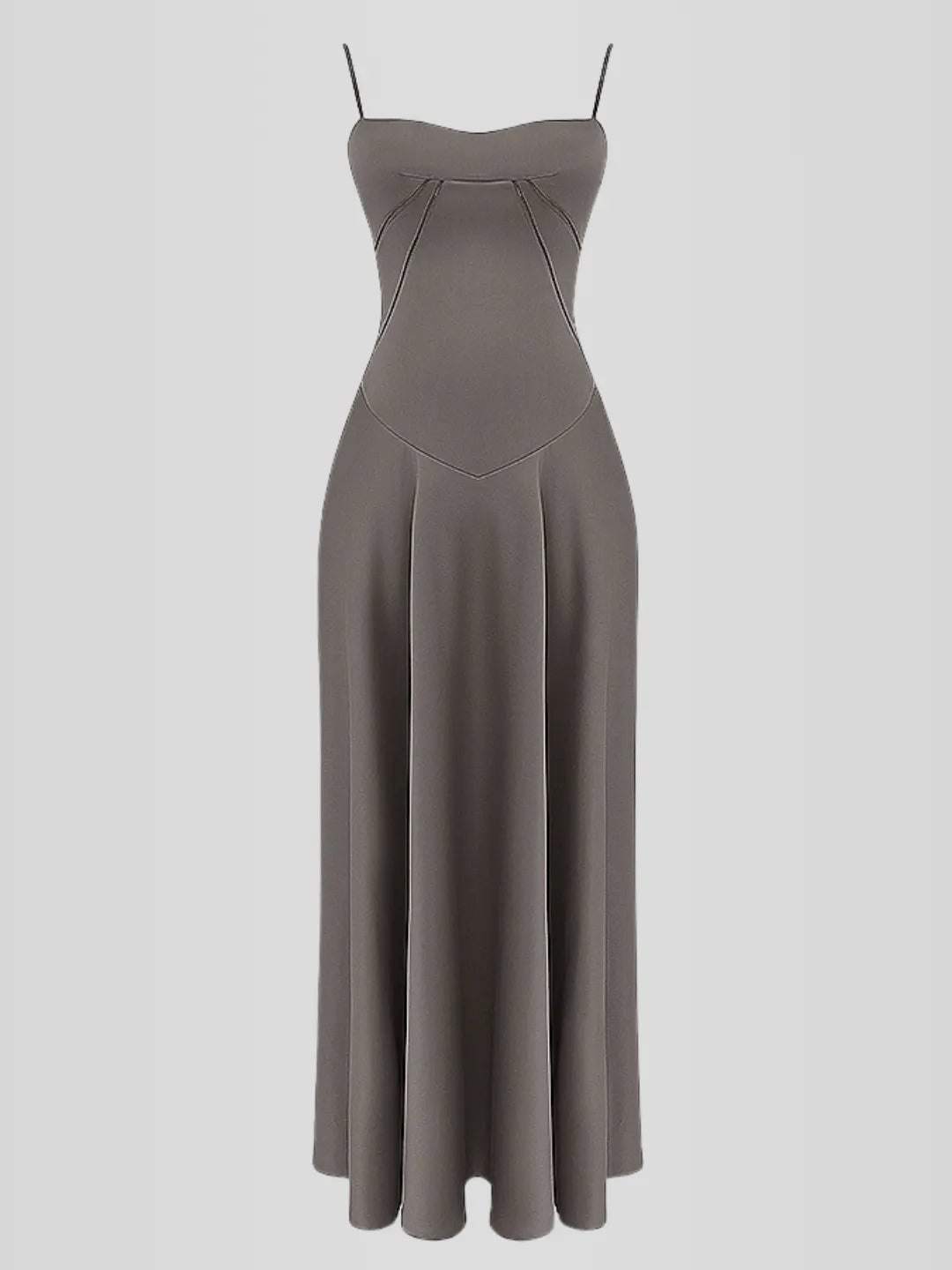 Vestido Longo Com Cetim Sedoso - Modelo Tyana