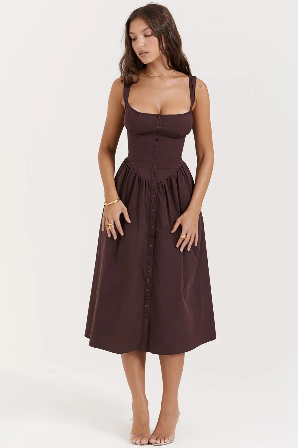 Vestido Estruturado e Forrado - Midi Chérie