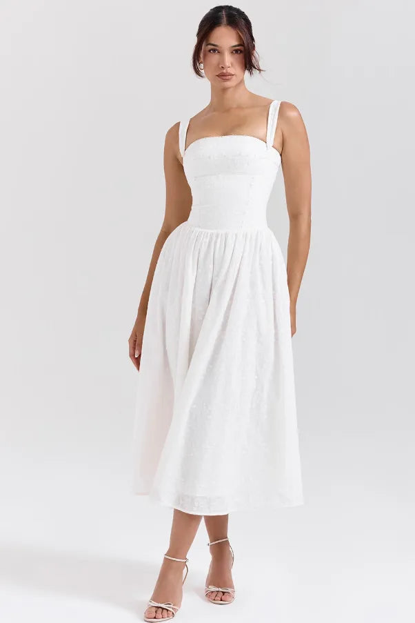 Vestido Midi Xadrez Modelador - Lauren