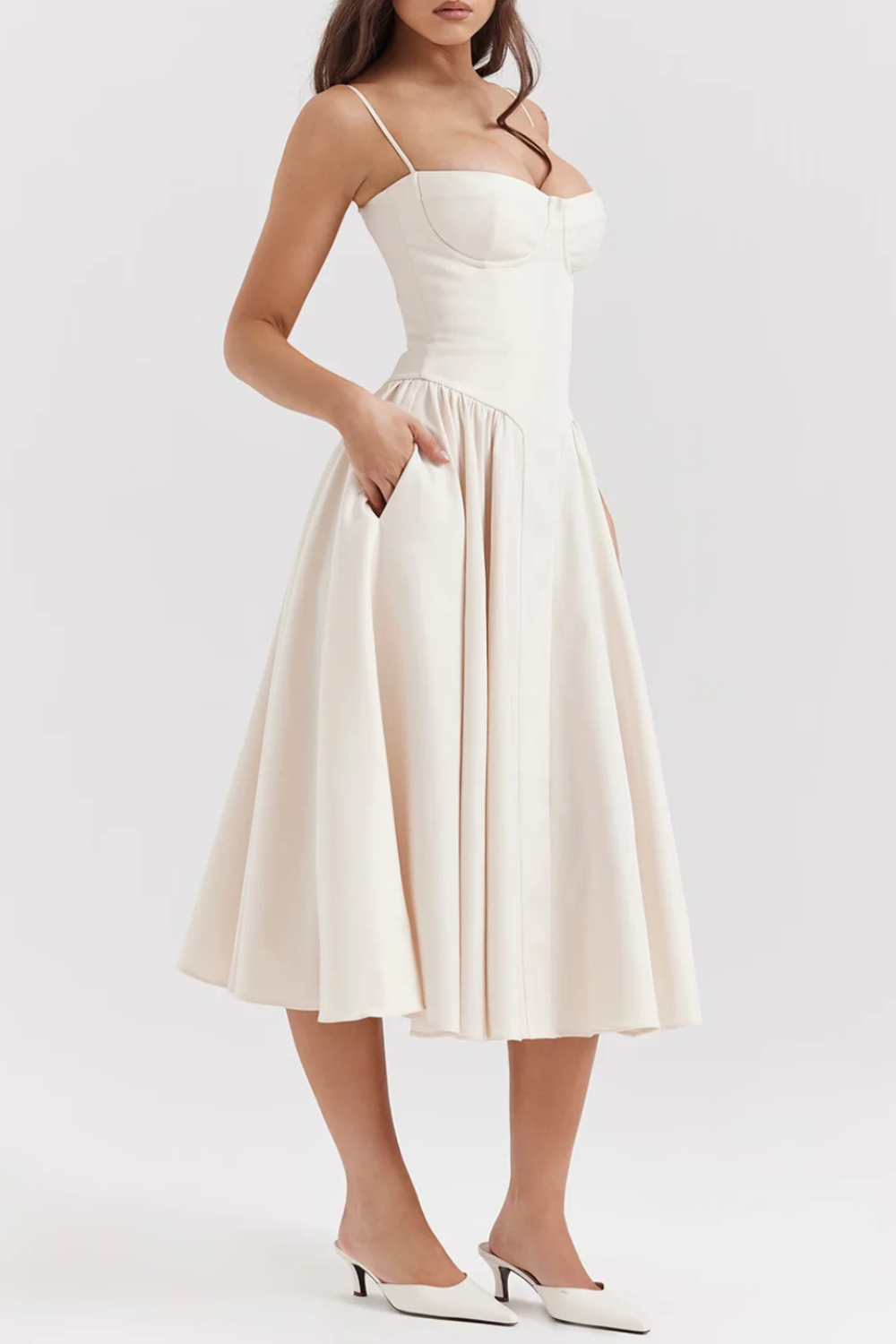 Vestido Midi Slim Modelador - Modelo Yang