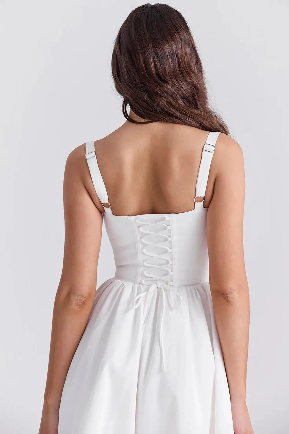 Vestido Midi Modelador Branco - Modelo Aghata