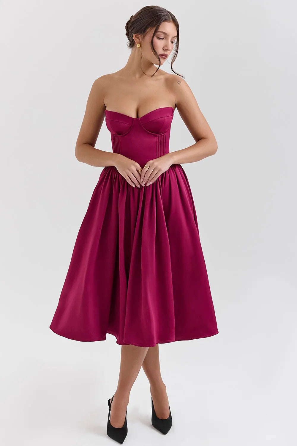 Vestido Midi Bailarina - Modelo Felicie