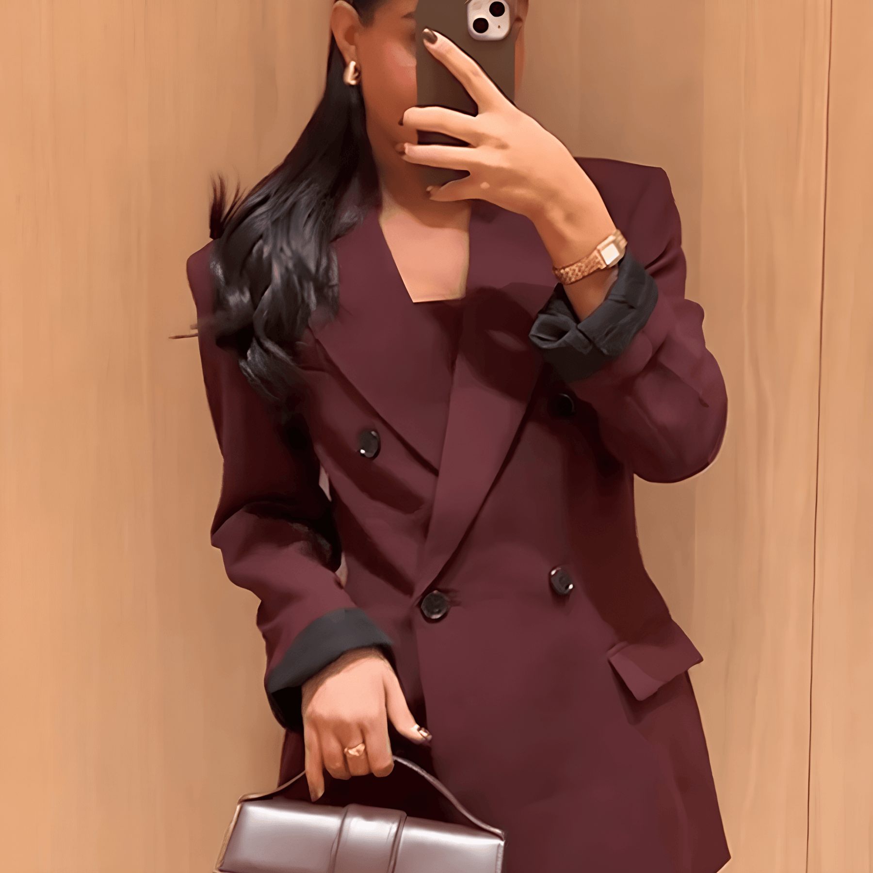 Blazer Feminino Alfaiataria Bordô