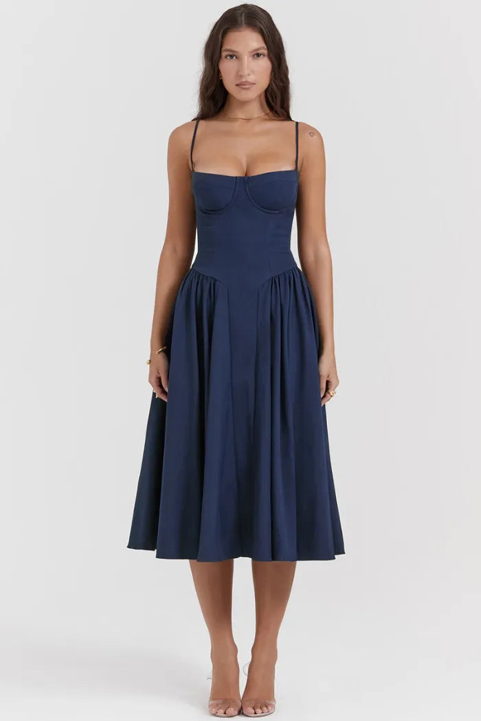 Vestido Midi Slim Modelador - Modelo Yang