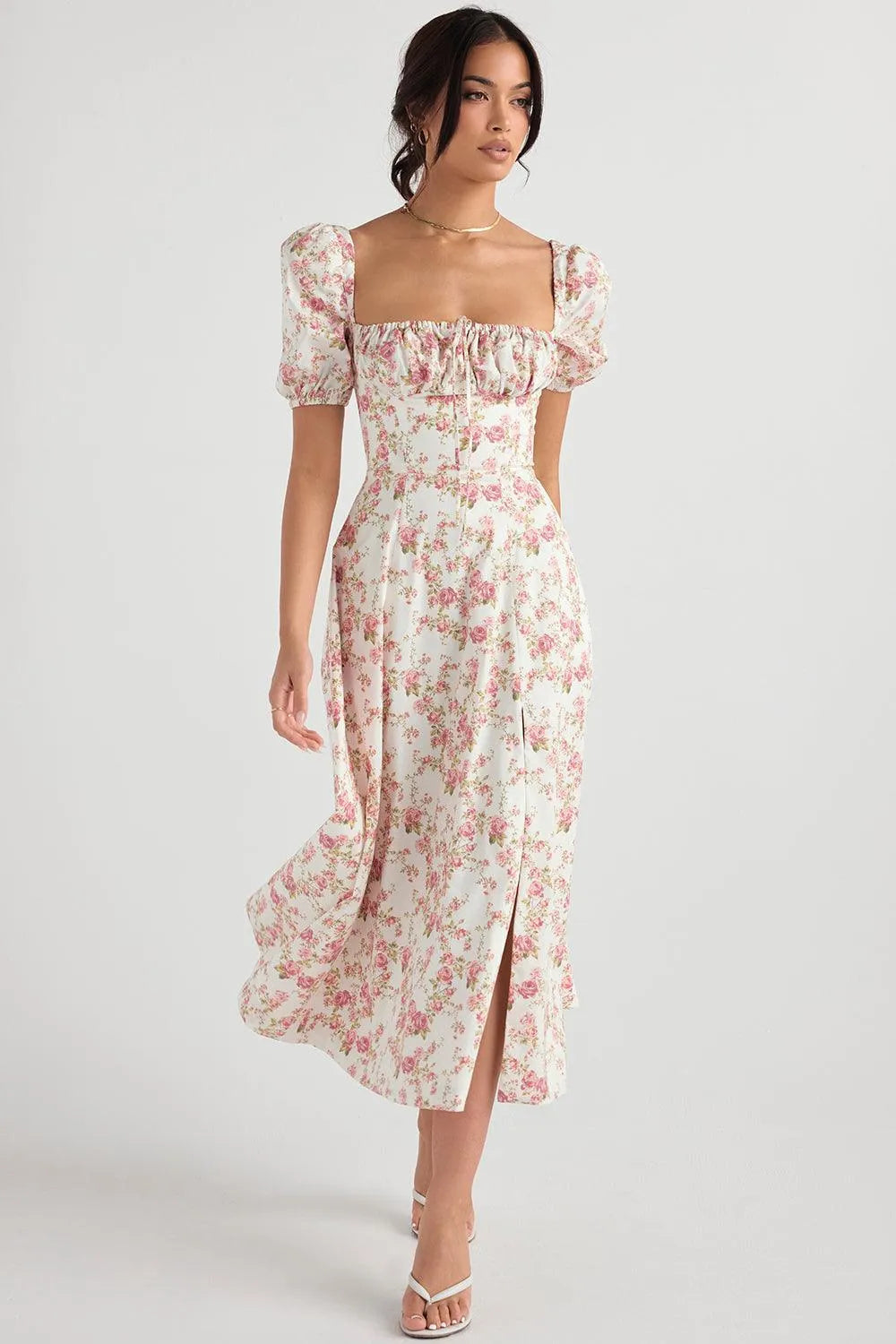 O Vestido Midi Laço Ajustável - Bella Fiore