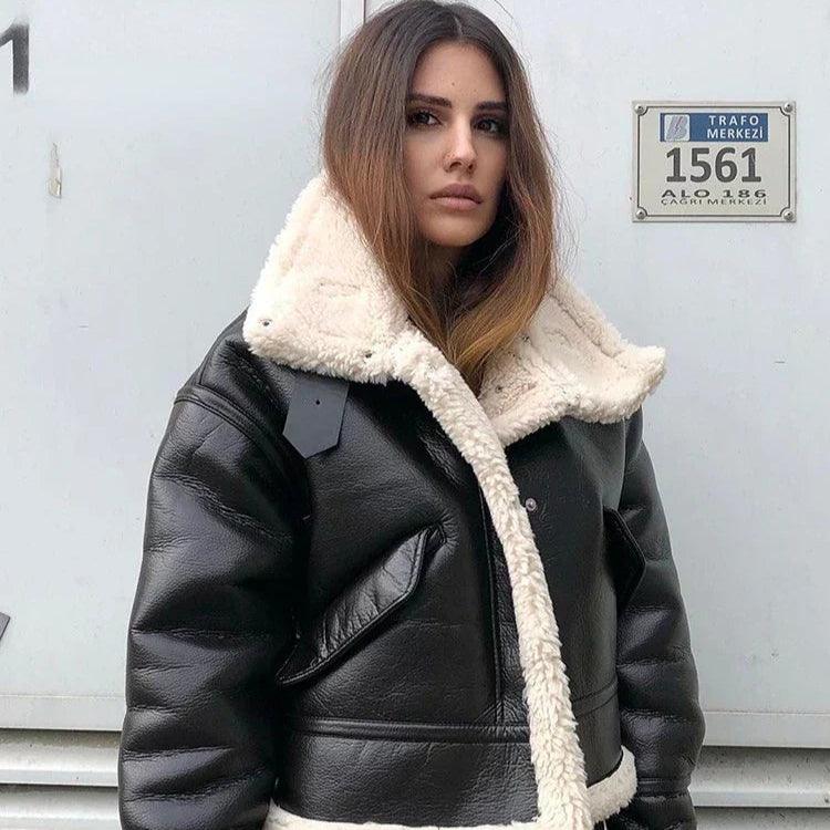Jaqueta de Couro Feminina Adriana