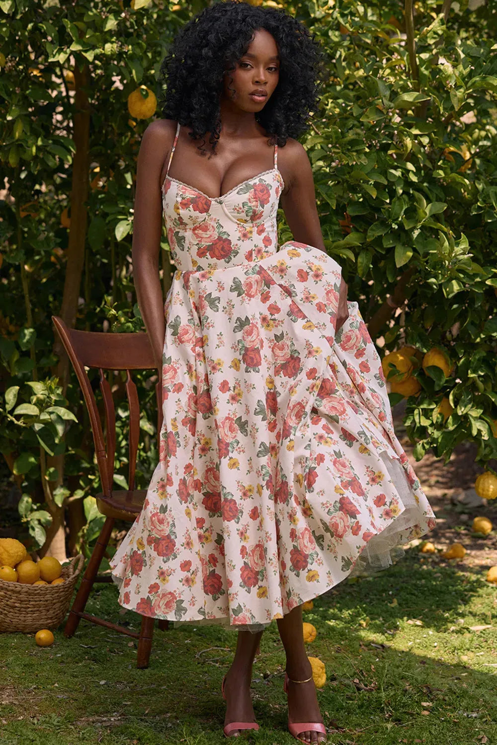Vestido Midi Modelador Com Forro em Tule - Mademoiselle