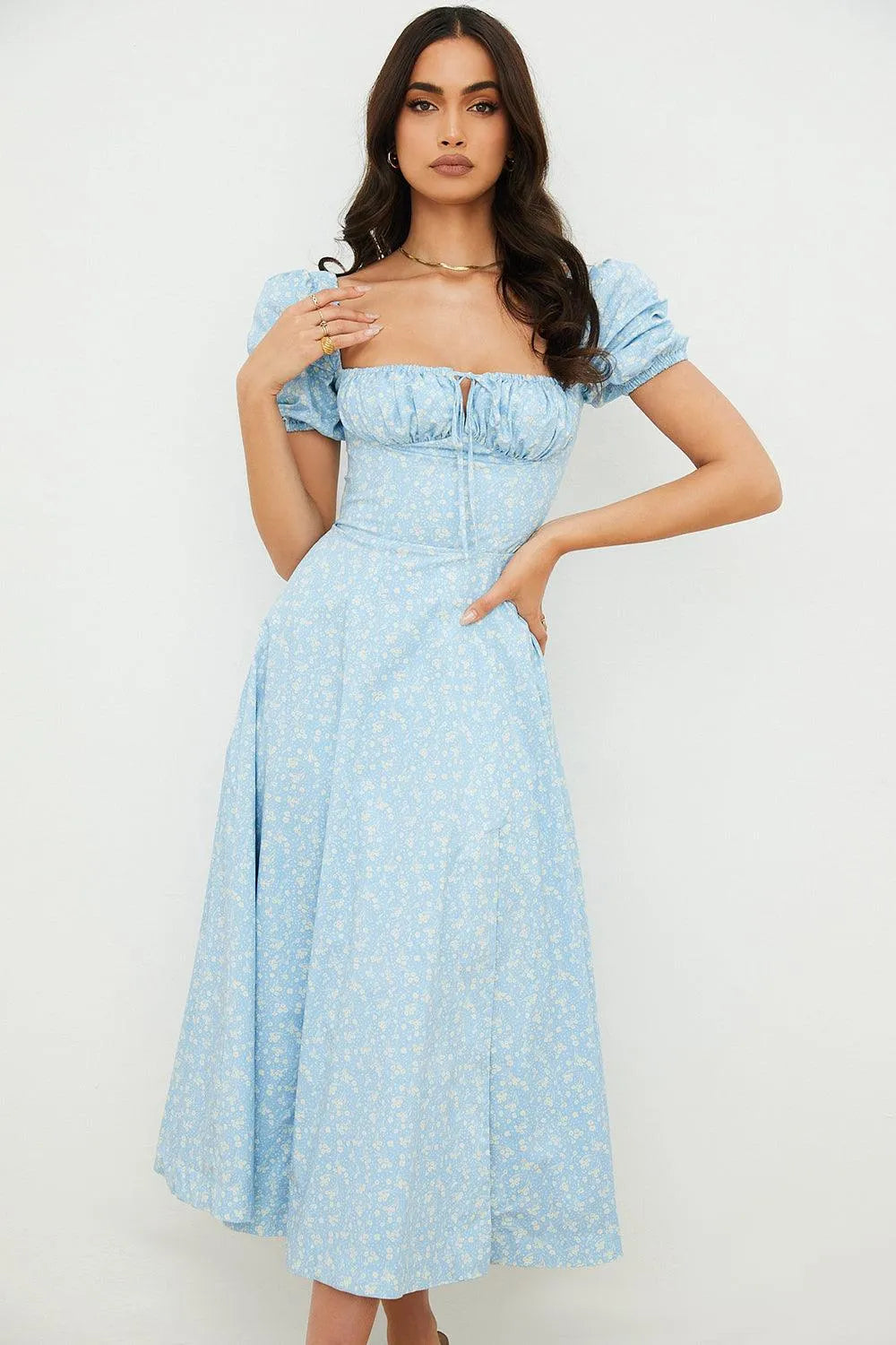 O Vestido Midi Laço Ajustável - Bella Fiore
