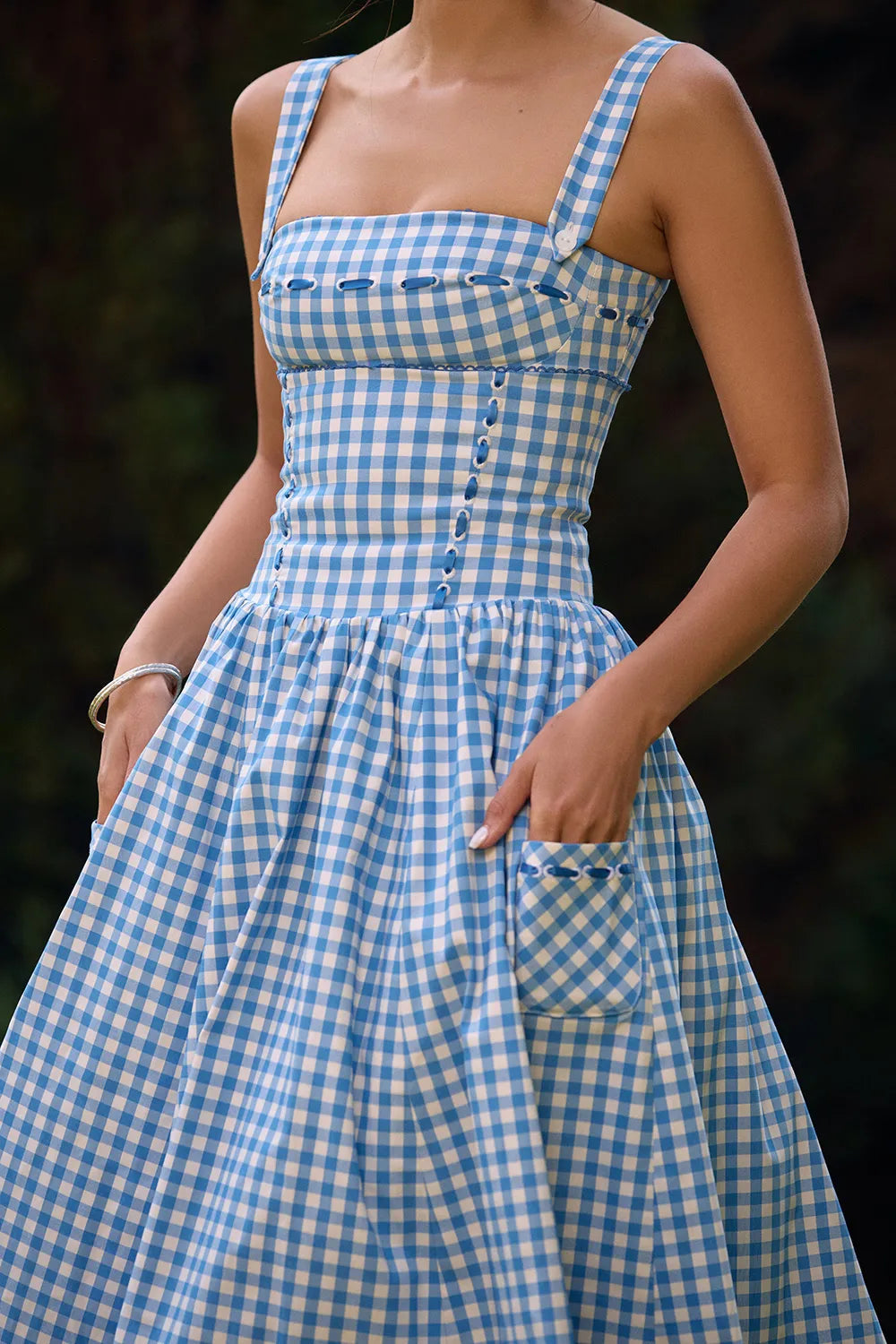 Vestido Midi Xadrez Modelador - Lauren