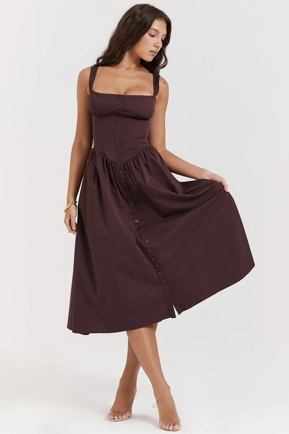 Vestido Estruturado e Forrado - Midi Chérie