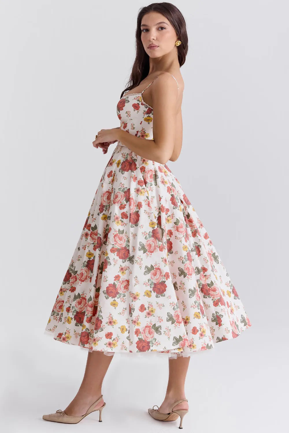 Vestido Midi Modelador Com Forro em Tule - Mademoiselle