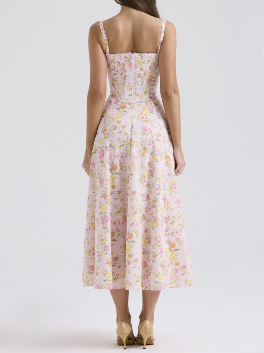 Vestido Midi Floral Modelo Anneluise