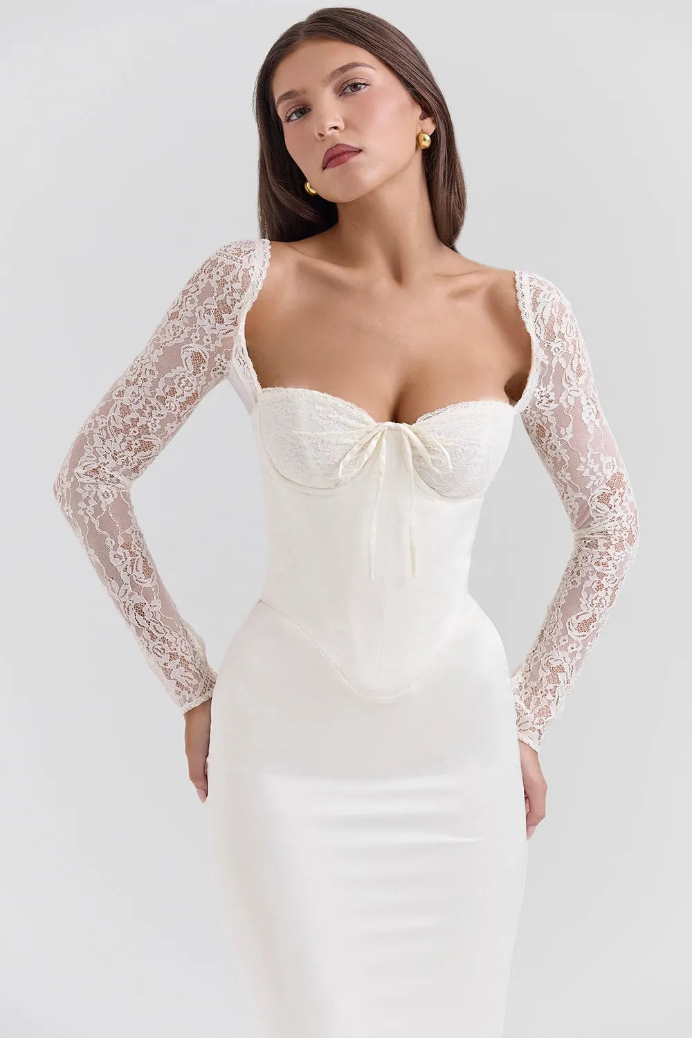 Vestido Longo Em Cetim - Modelo Redy