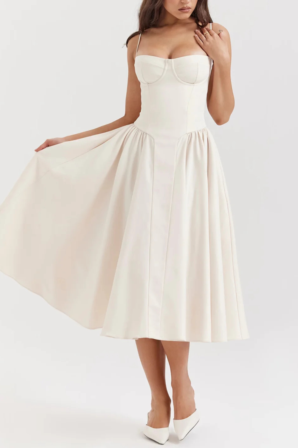 Vestido Midi Slim Modelador - Modelo Yang