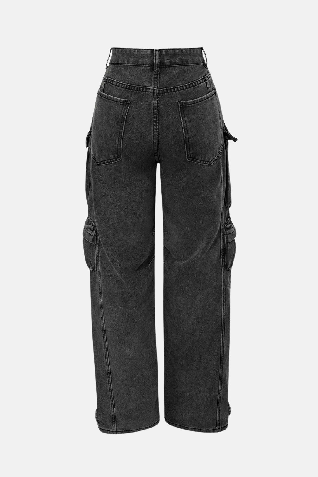Calça Cargo Jeans Wide Leg Buma