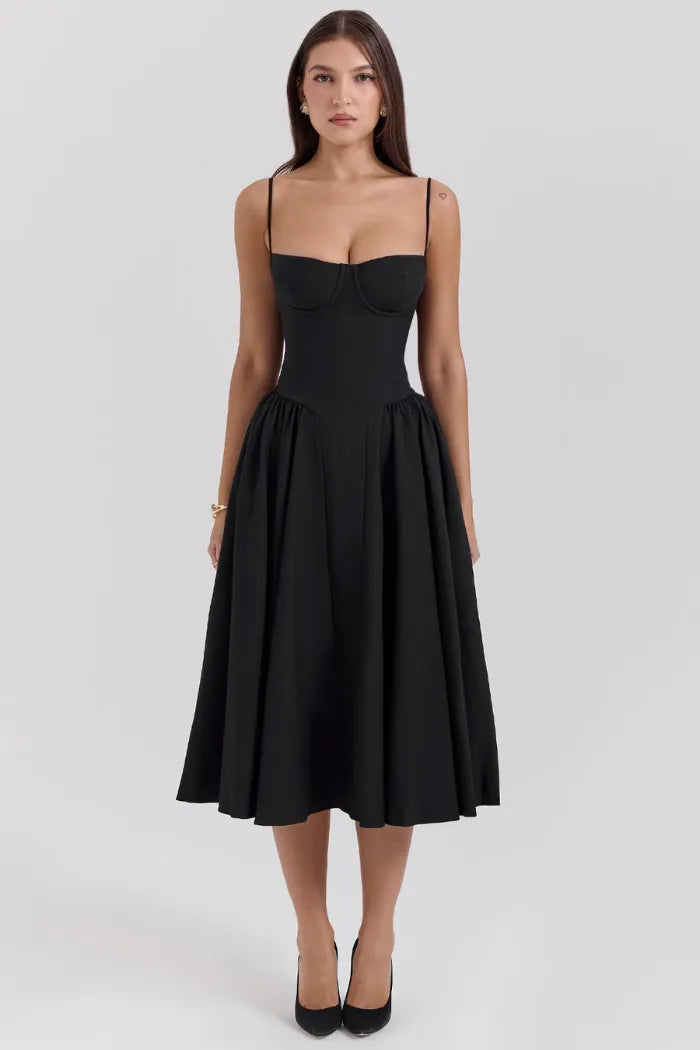 Vestido Midi Slim Modelador - Modelo Yang