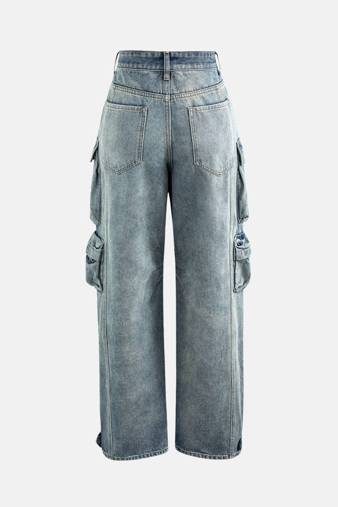 Calça Cargo Jeans Wide Leg Buma