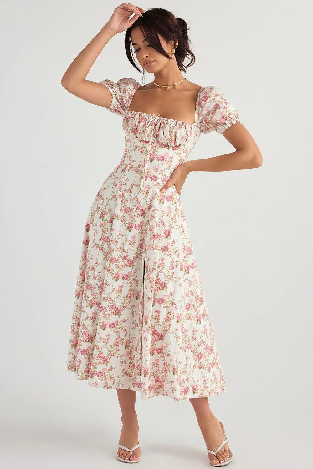 O Vestido Midi Laço Ajustável - Bella Fiore