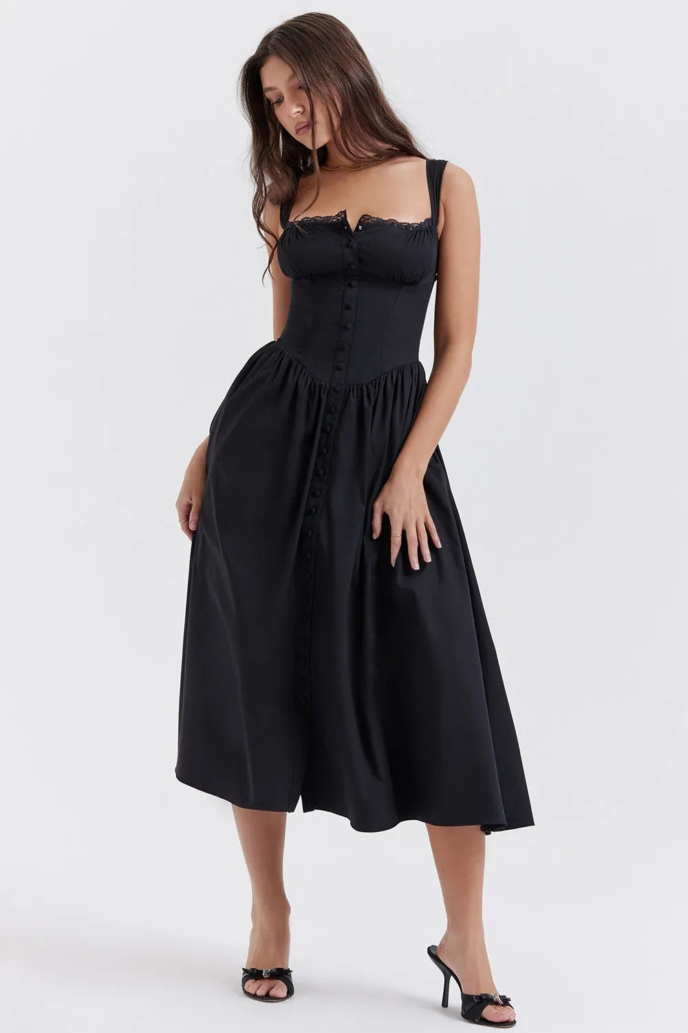 Vestido Estruturado e Forrado - Midi Chérie