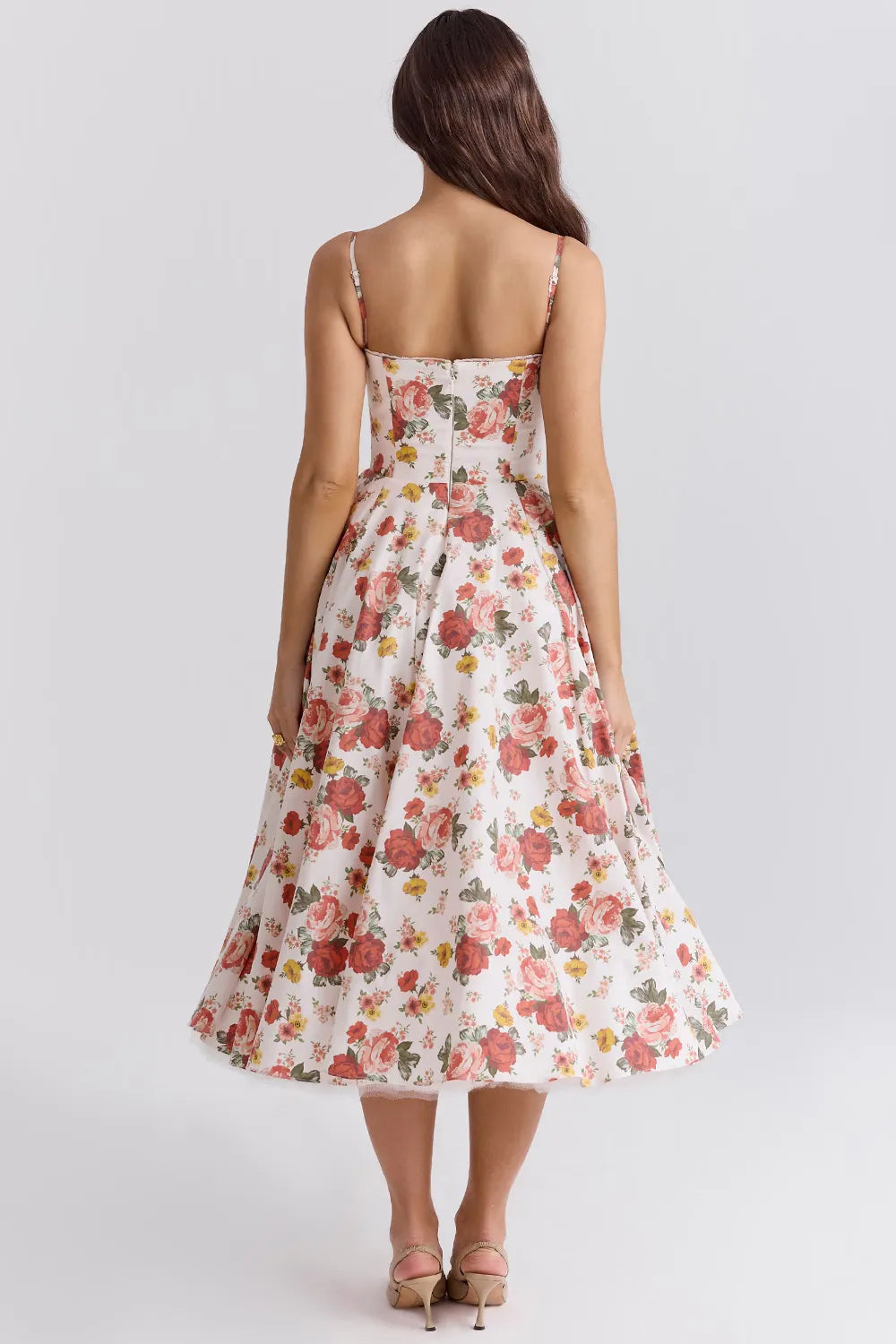Vestido Midi Modelador Com Forro em Tule - Mademoiselle