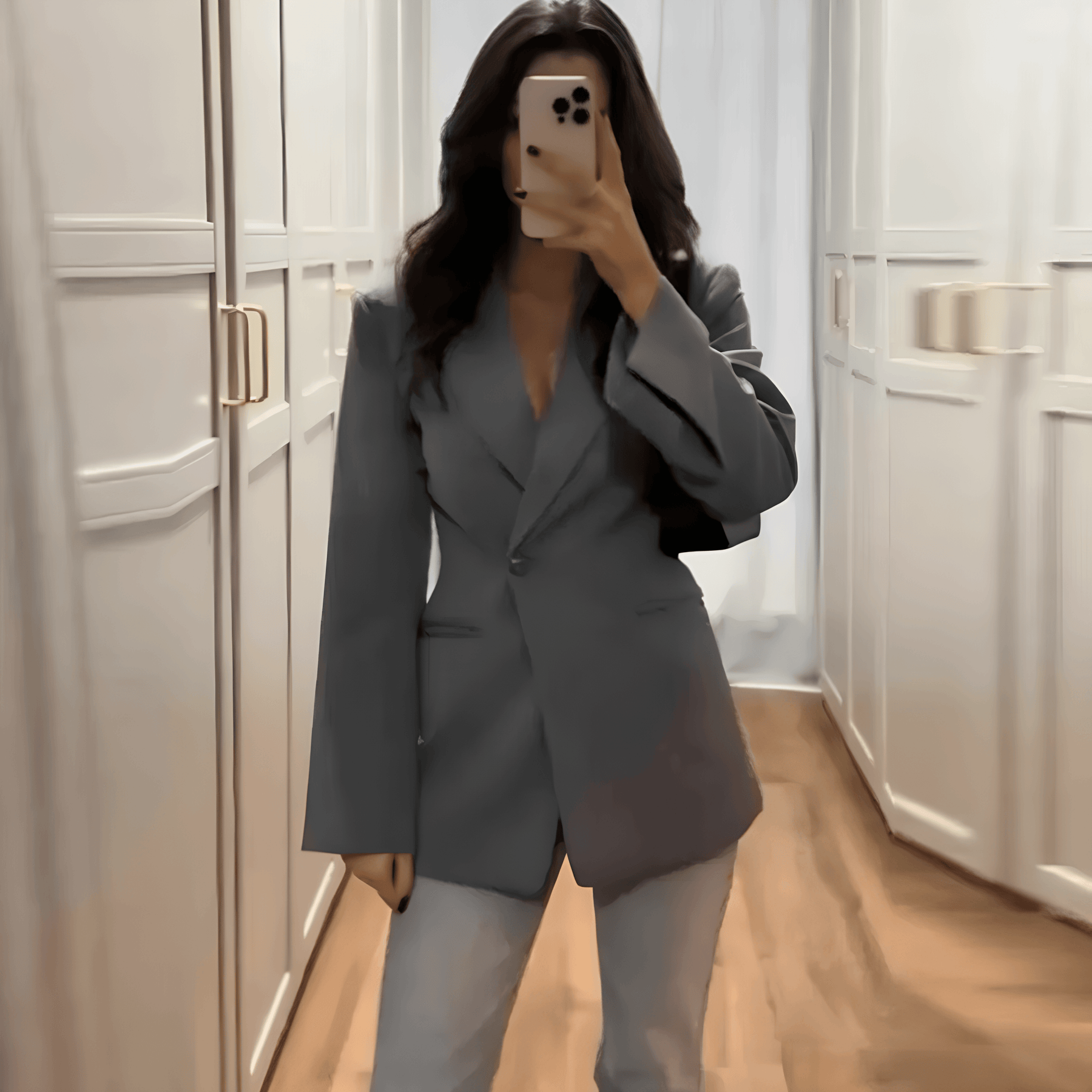Blazer Feminino Alfaiataria Cinza