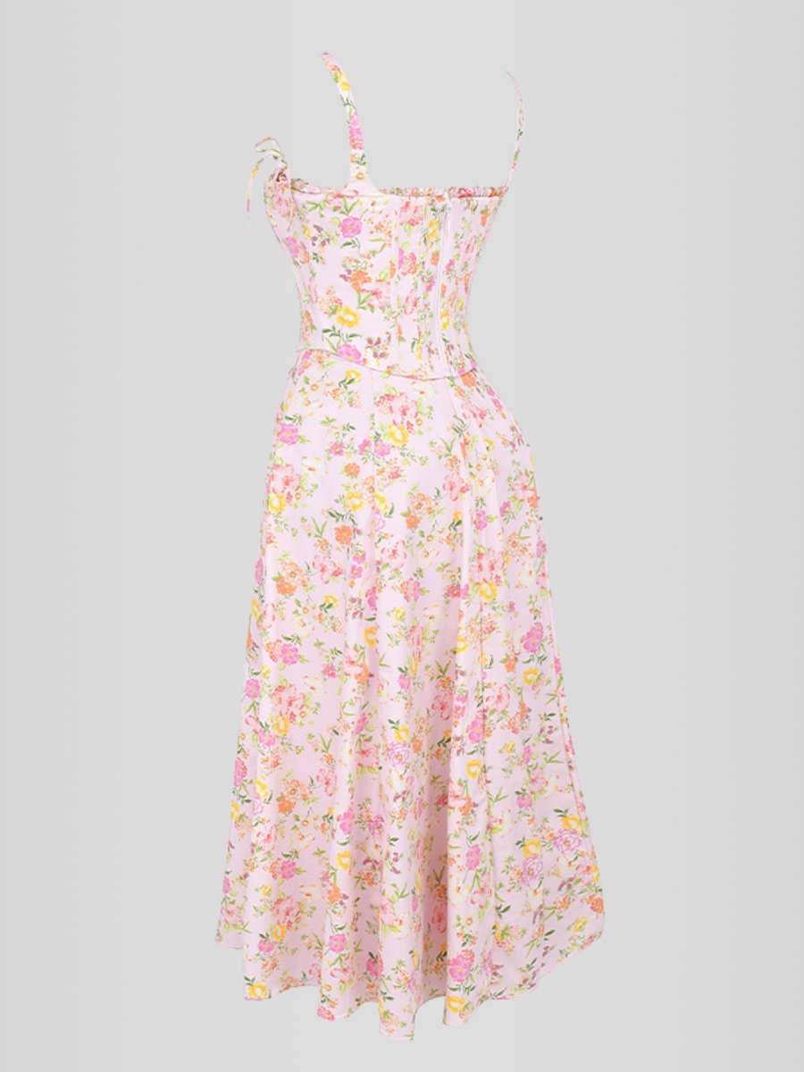 Vestido Midi Floral Modelo Anneluise
