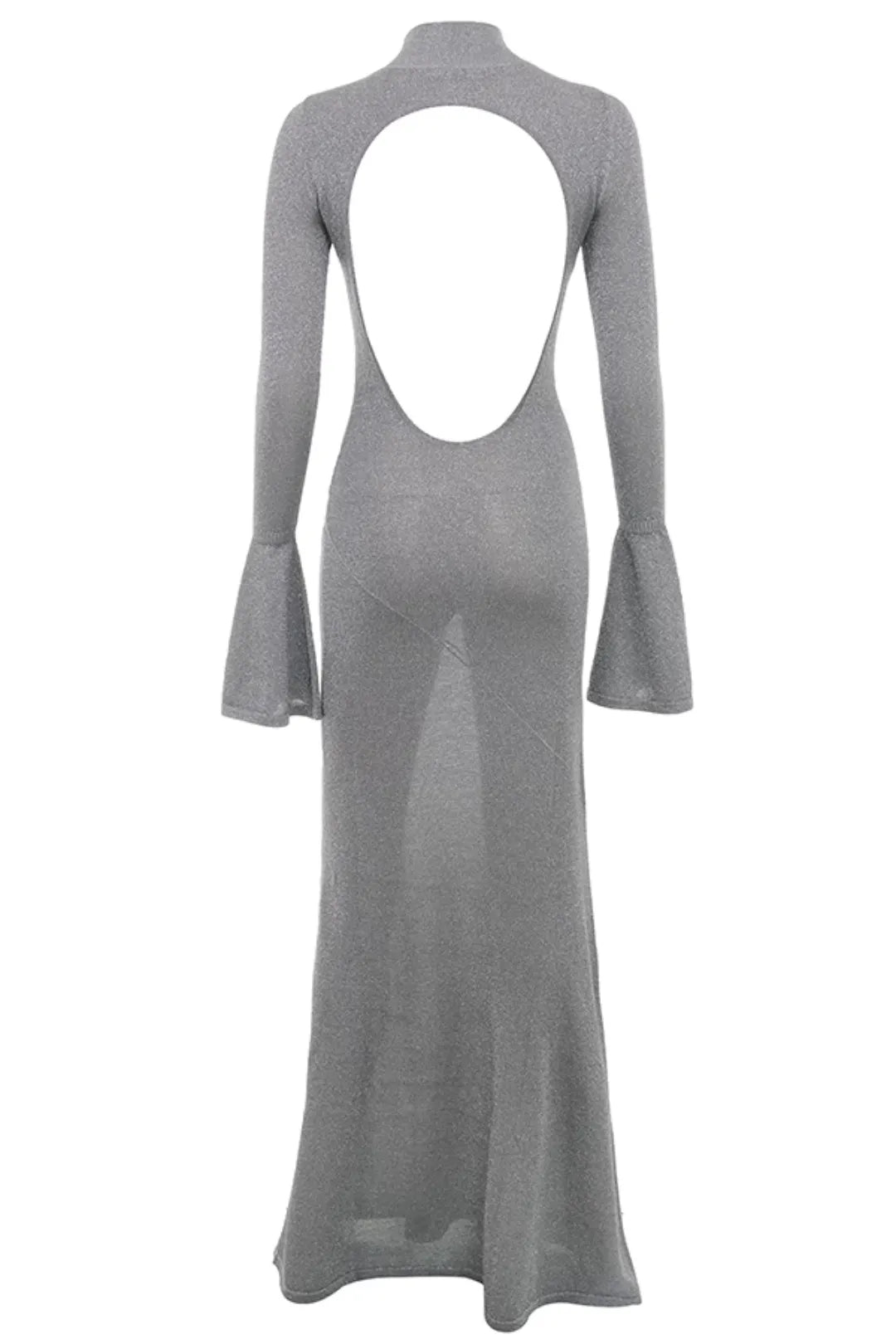 Vestido Longo Para Festas Cinza Cativante Modelo Sancha