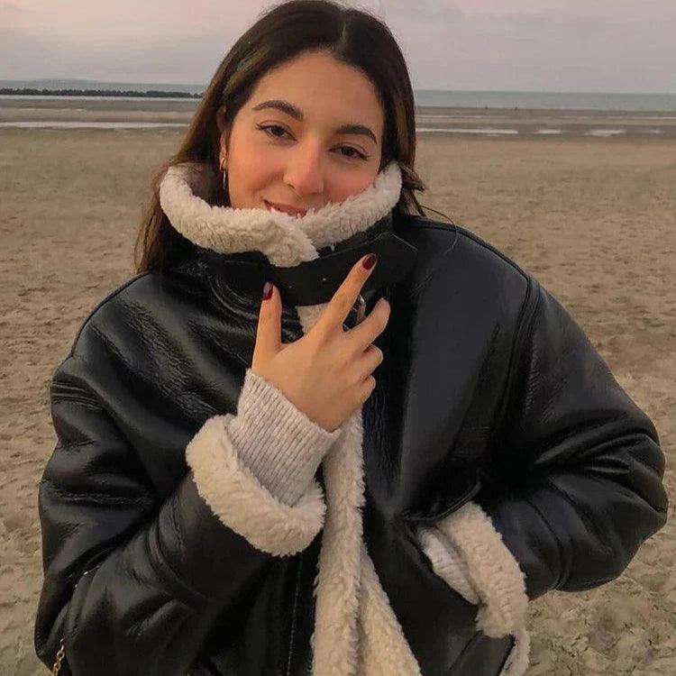 Jaqueta de Couro Feminina Adriana