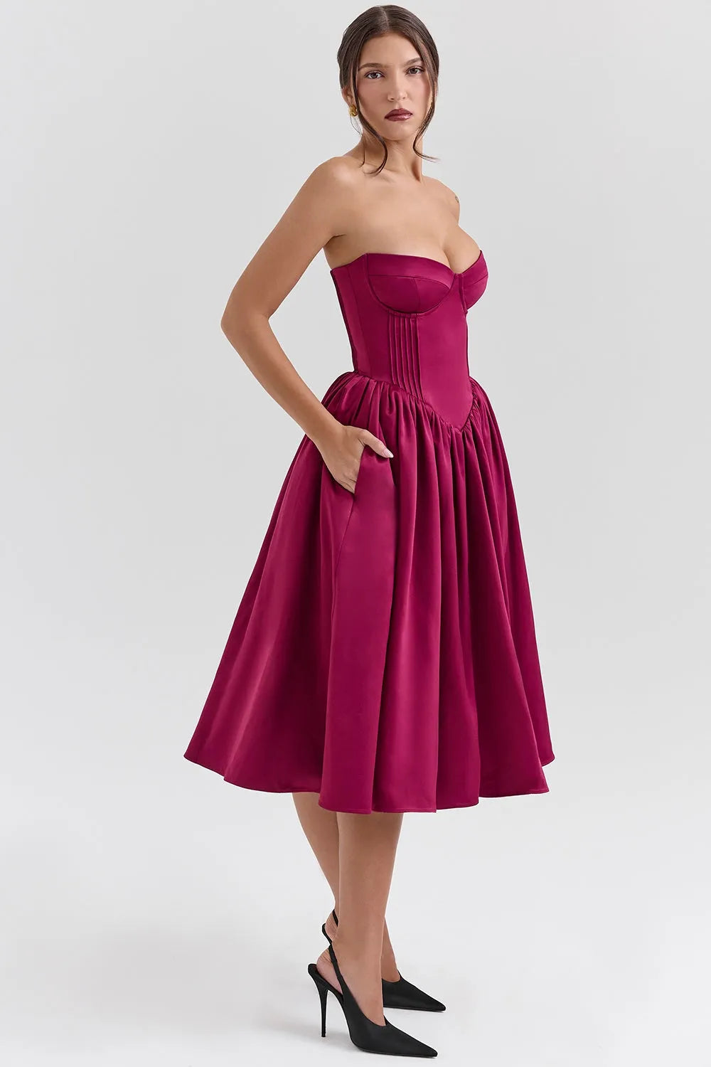 Vestido Midi Bailarina - Modelo Felicie