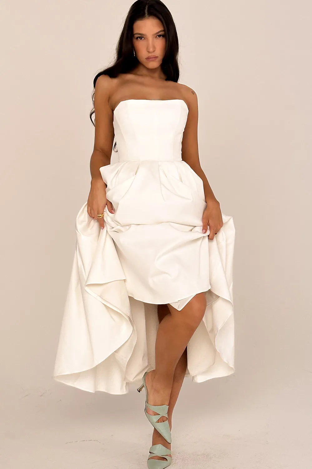 Vestido Feminino Midi Sem Alça - Modelo Audrey
