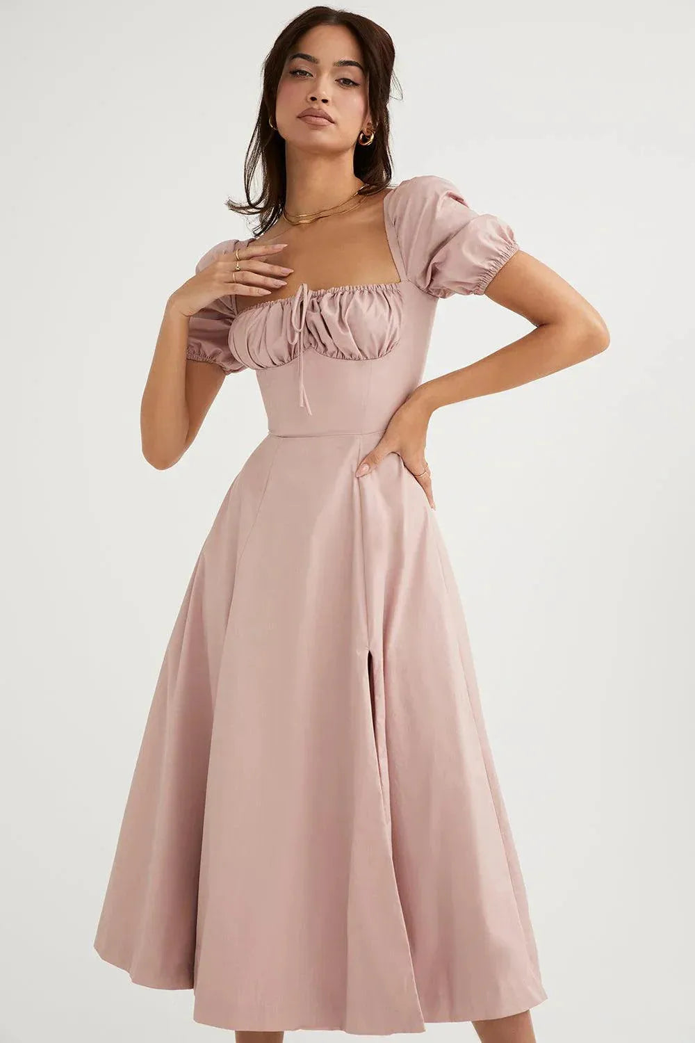 O Vestido Midi Laço Ajustável - Bella Fiore