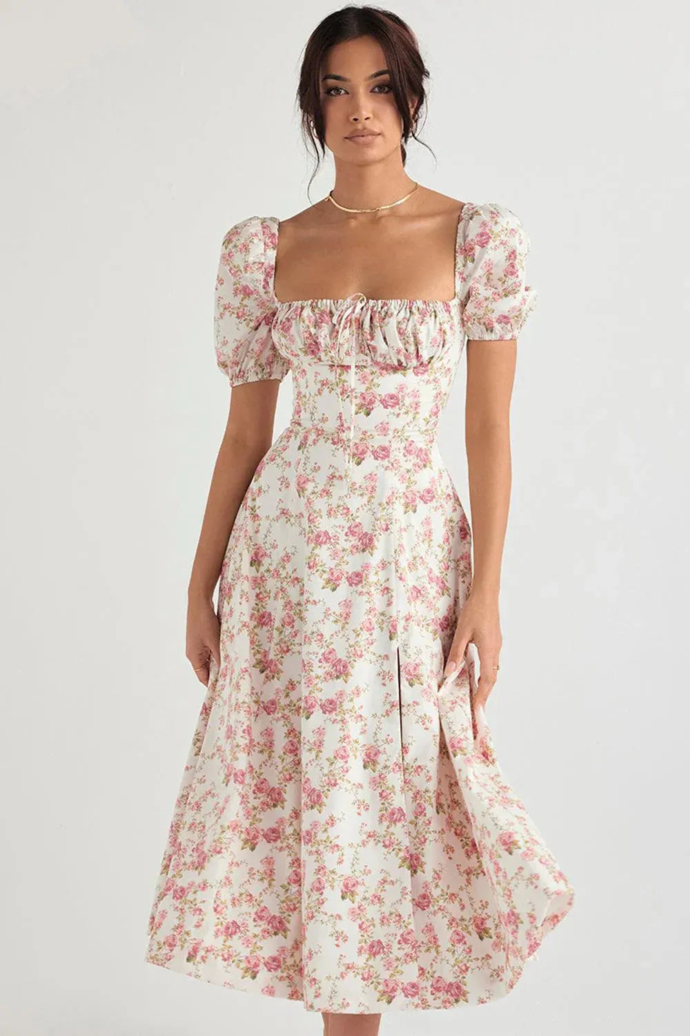 O Vestido Midi Laço Ajustável - Bella Fiore