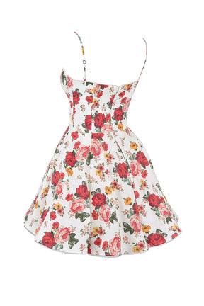 Vestido Curto Floral Modelador Com Forro - Cloe