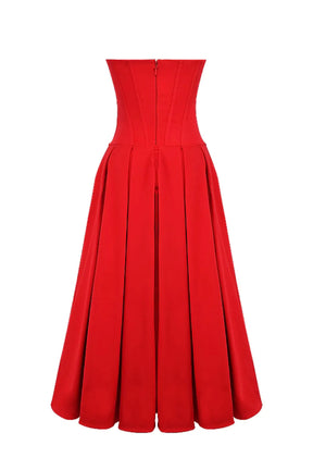 Vestido Midi Espartilho - Modelo Cristina