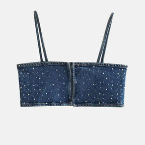 Top Jeans Com Strass Lilly
