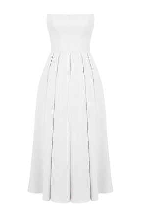 Vestido Feminino  Midi Sem Alça -  Modelo Audrey