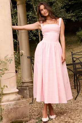 Vestido Midi Xadrez Modelador - Lauren