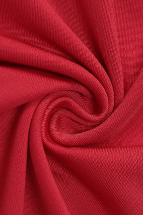 Vestido Vermelho Franzido com Fenda – Modelo Helena