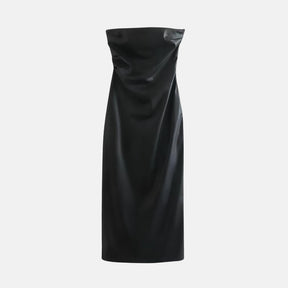 Vestido Midi Tubinho Tomara Que Caia Preto