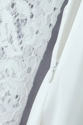 Vestido Curto com Manga de Renda – Modelo Amélie