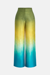 Calça Wide Leg Acetinada Colorida Brazilian