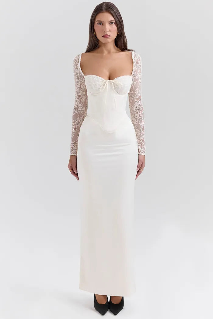 Vestido Longo Em Cetim - Modelo Redy
