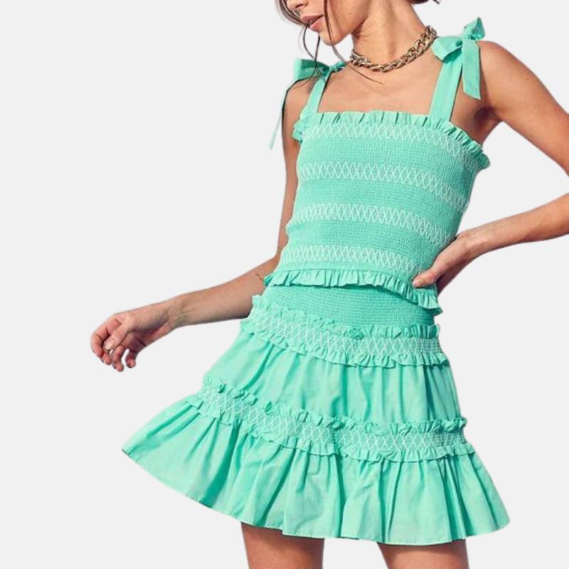 Vestido Curto Lastex Aquarium