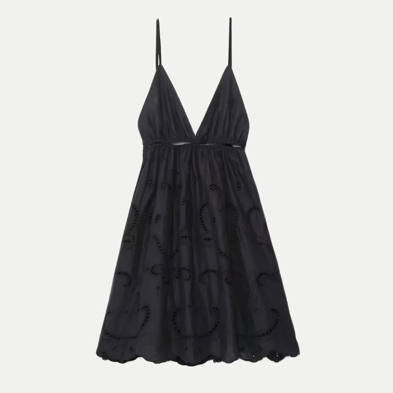 Vestido Curto Preto Com Alça Cush